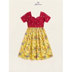 Maroon Bloom Frock