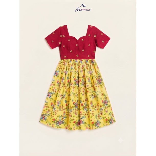 Maroon Bloom Frock