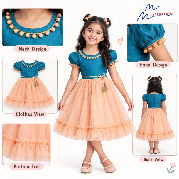 Bluebell Peach Frock