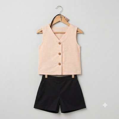 Peach Gingham